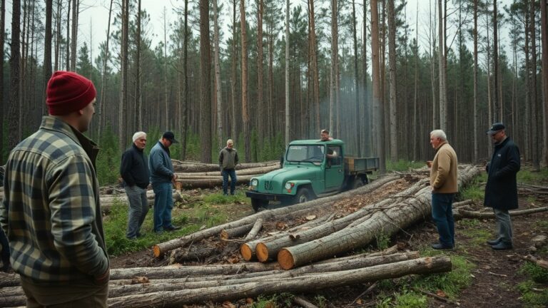В Вырице начали спиливать лес без официальных документов