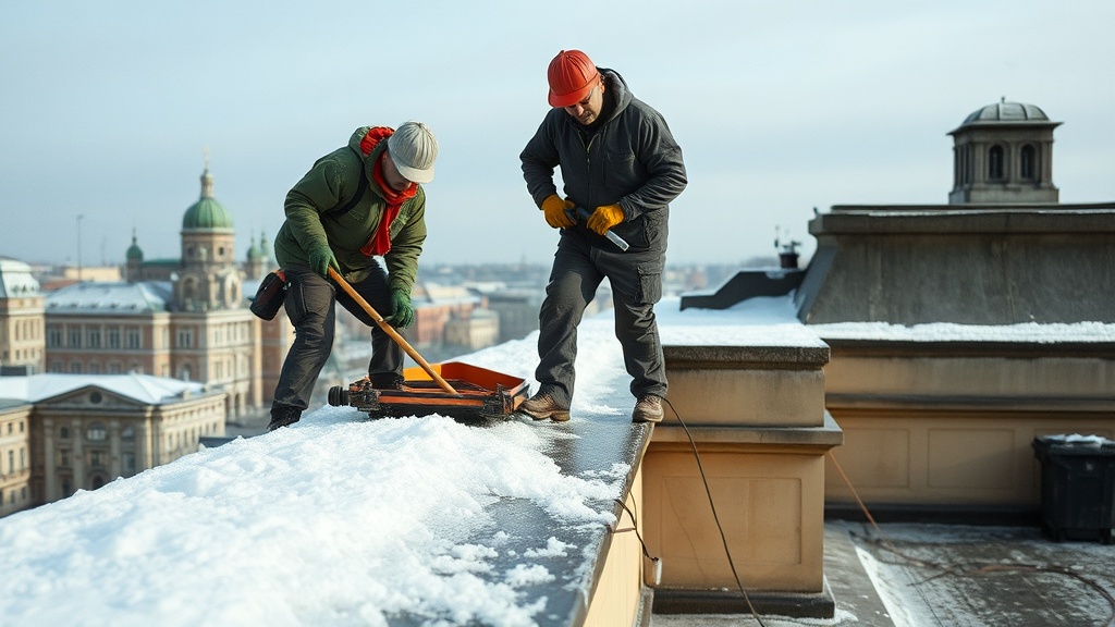 Боллоев внедрил систему очистки крыш от ледяных образований