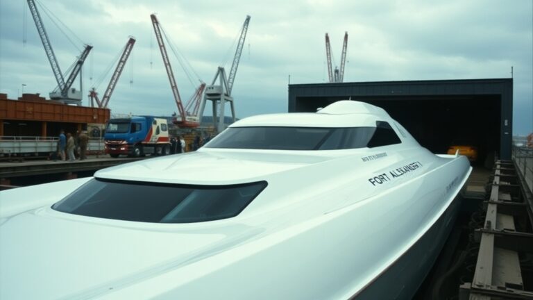 На Средне-Невском заводе спустили катамаран «Форт Александр I»