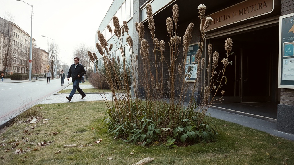 Борщевик захватил газоны у метро «Озерки» и «Проспект Просвещения»