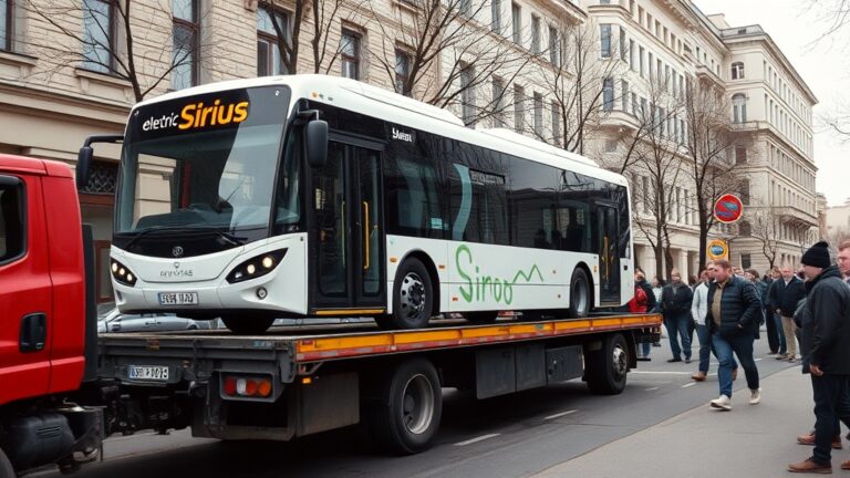 Вологодский электробус «Сириус» прибыл в Петербург
