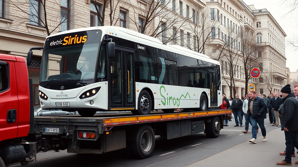 Вологодский электробус «Сириус» прибыл в Петербург