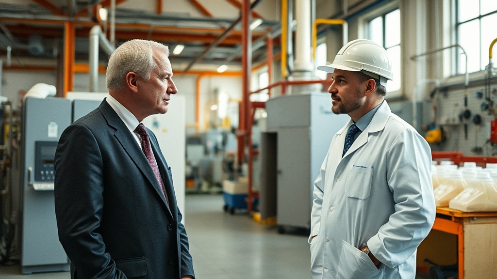 Визит вице-губернатора на завод профессиональной химии в Левашово