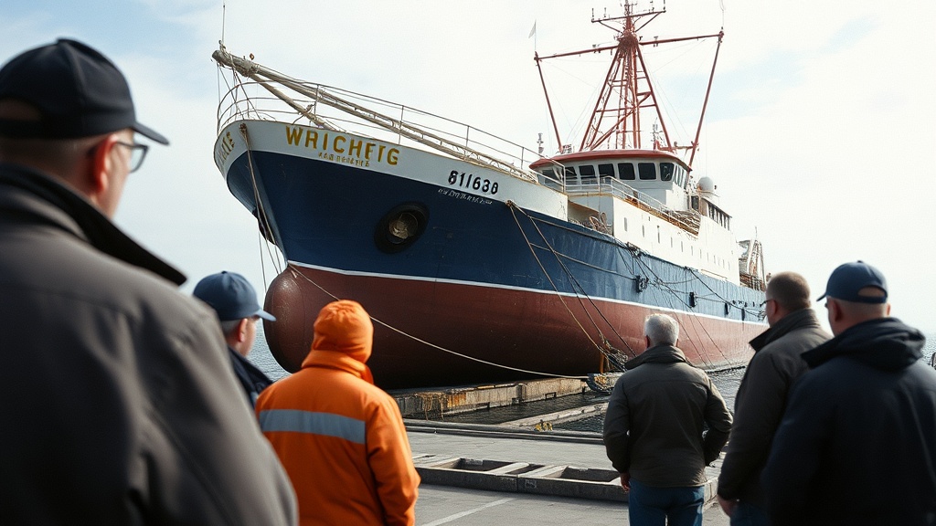 Спуск на воду траулера «Капитан Юнак» на «Адмиралтейских верфях»