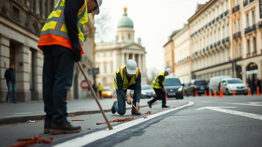 Петербург завершает работы по нанесению разметки и модернизации светофоров