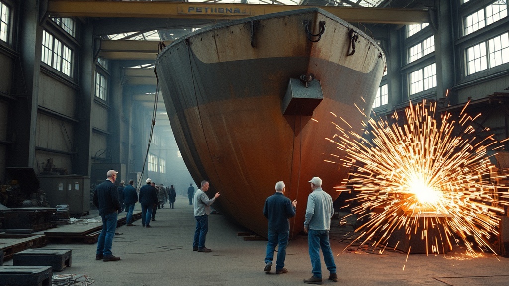 Ливадийский завод начал возводить плавучий док для ГТЛК