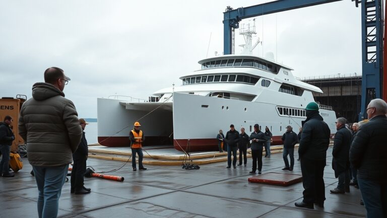 Завод спустил на воду последний катамаран проекта «Котлин»