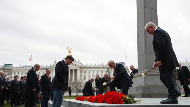 Петербургская делегация почтила память героев ВОВ в Минске