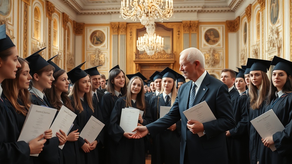 Выпускников-отличников школы № 564 чествовали в Петербурге