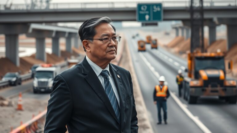 Савельев осмотрел ход работ на участке магистрали Москва — Санкт-Петербург